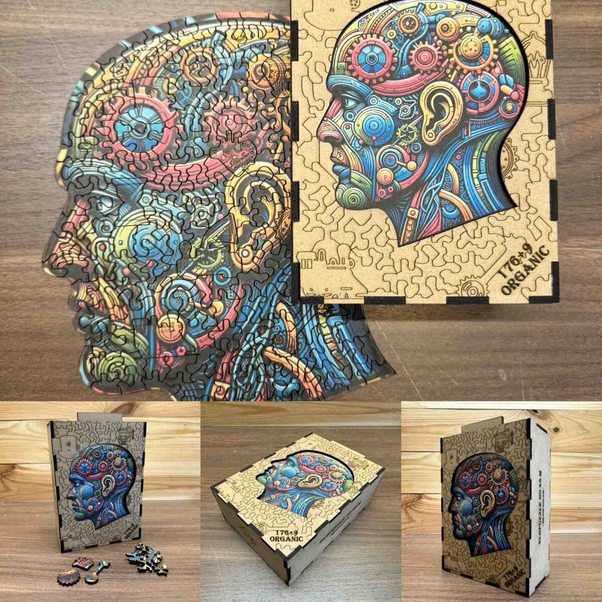 elbPUZZLE No. 48 - Steam-Brain - Organic Edition M (185 Teile)